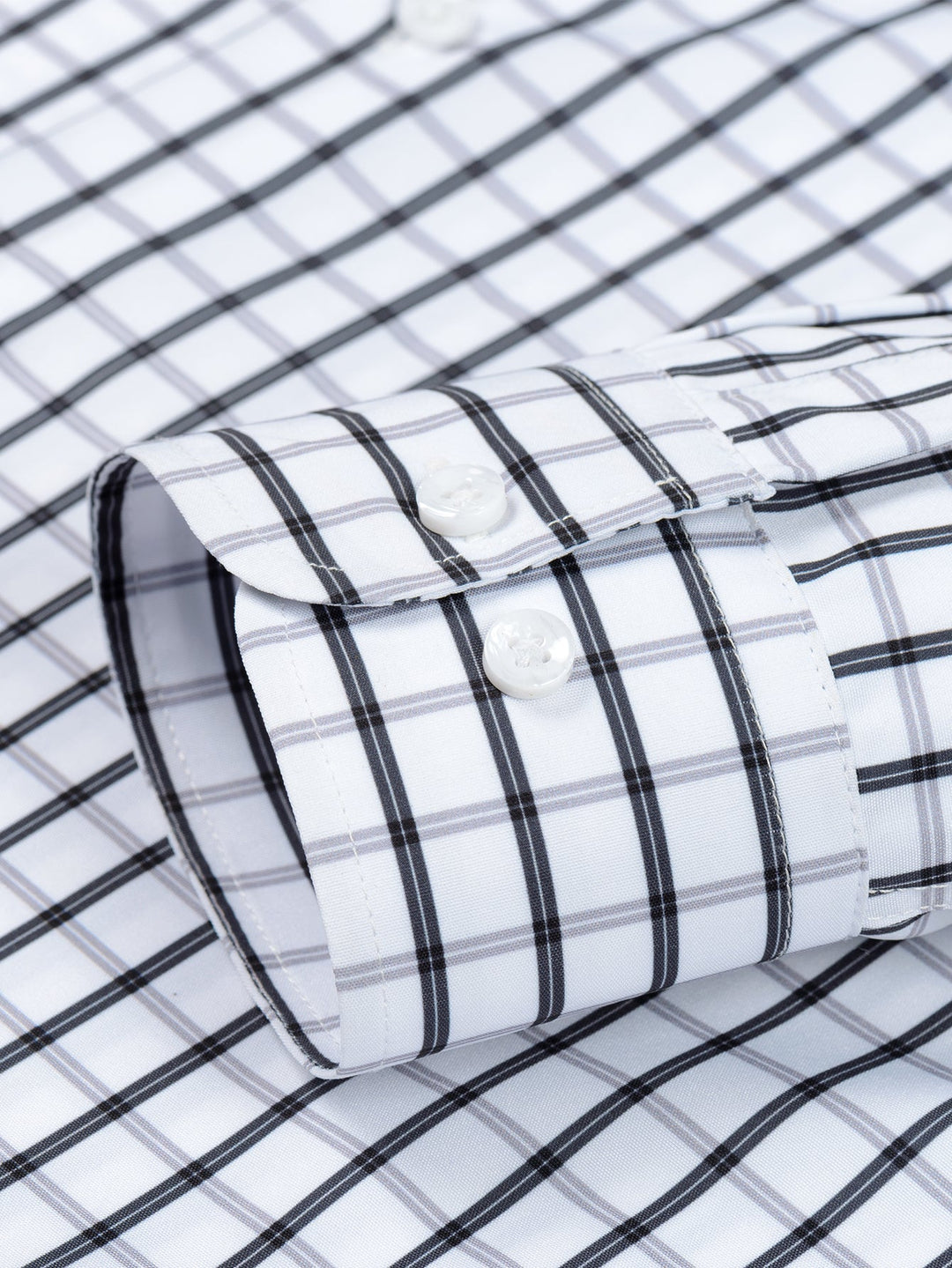 Chemise à carreaux à manches longues avec boutons & Pantalon droit à taille élastique