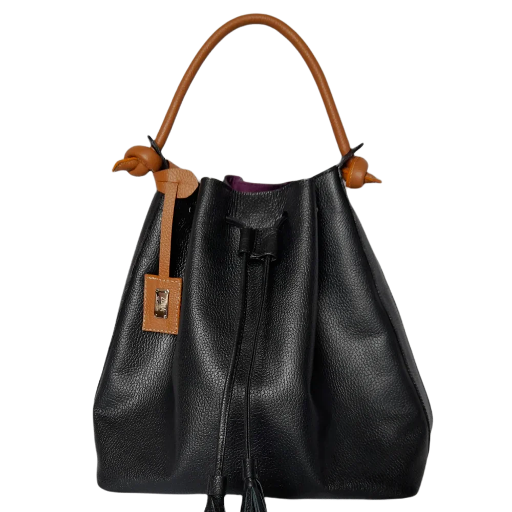 Sac à main en cuir noir pour femmes de Jade