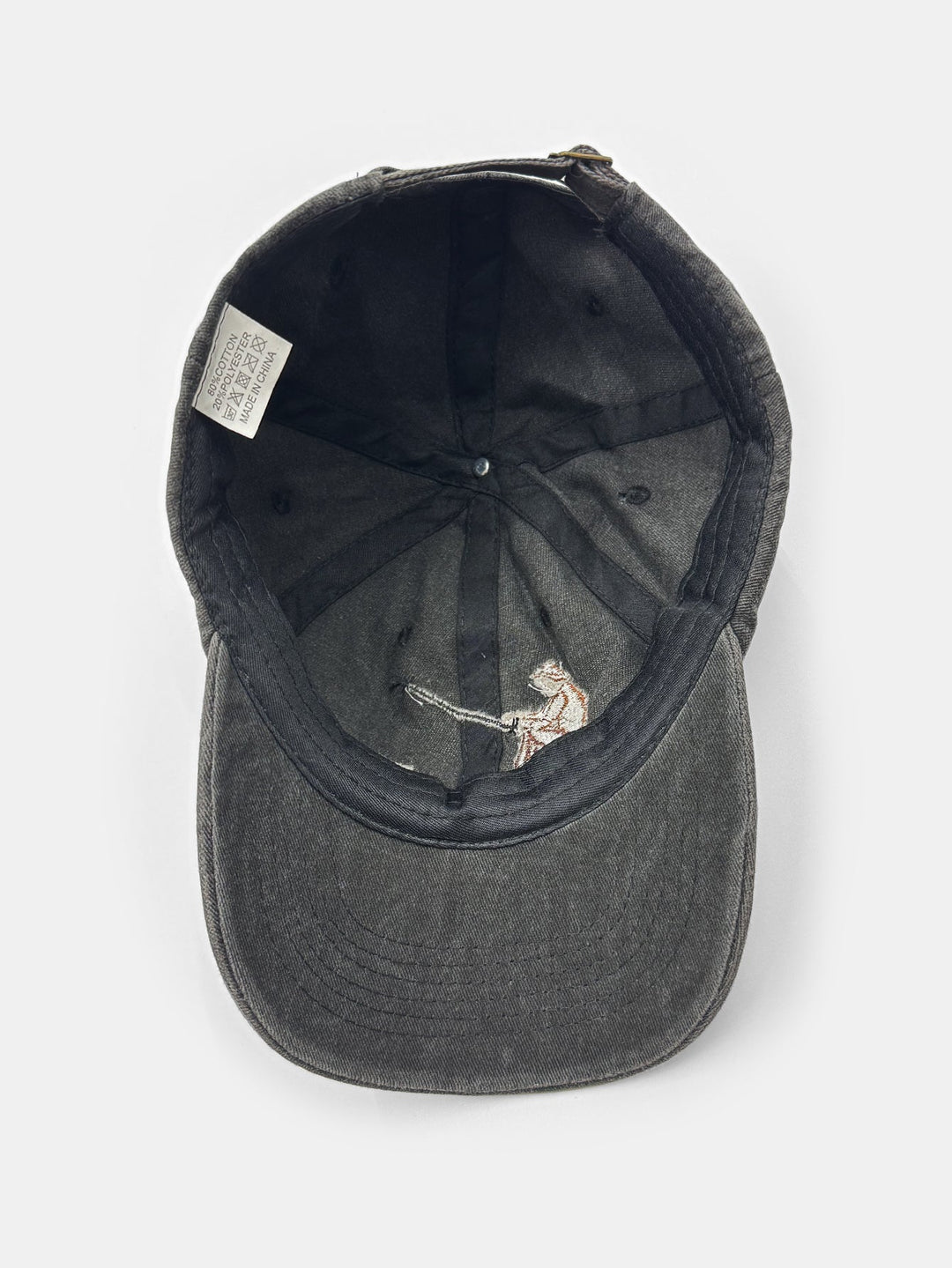 Casquette de baseball lavée brodée de pêche interactive