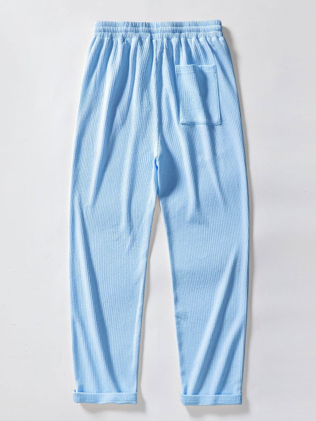 Chemise côtelée à manches longues, ajustée muscle, boutonnée & pantalon côtelé à jambe droite