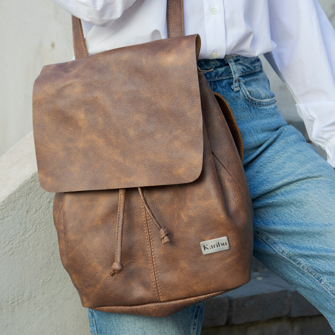 Sac à dos Bernardita Brauner avec portefeuille
