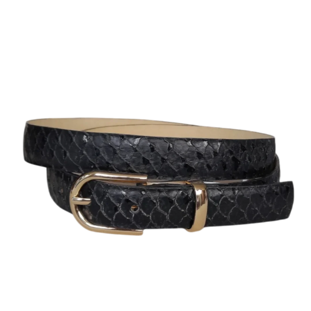 Ceinture en cuir pour femmes en noir élégant