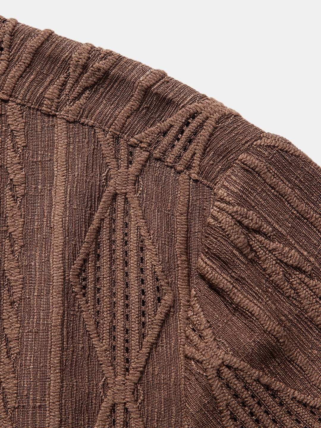 Chemise cubaine jacquard géométrique