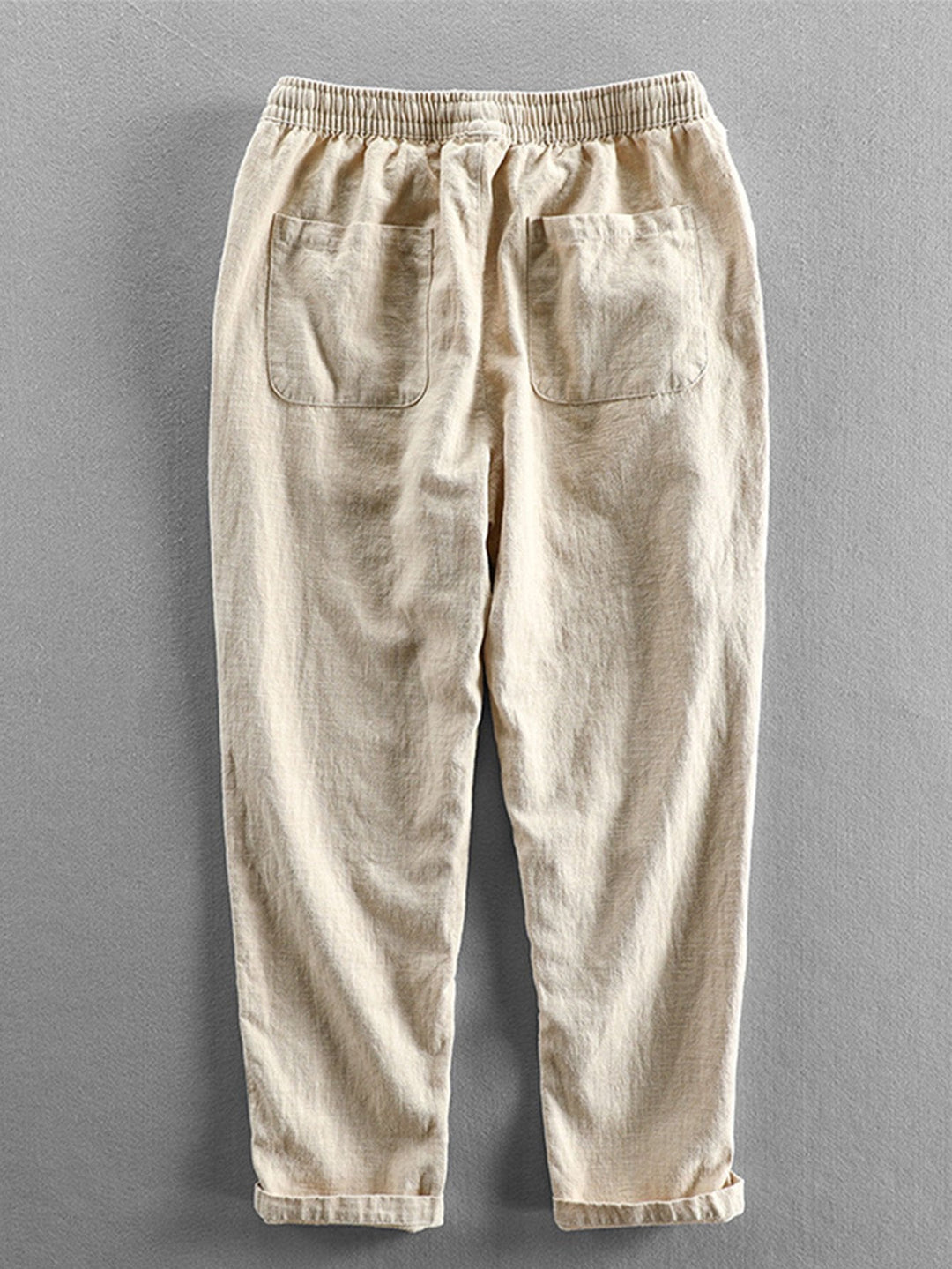 Pantalon recadré en coton en coton en linge
