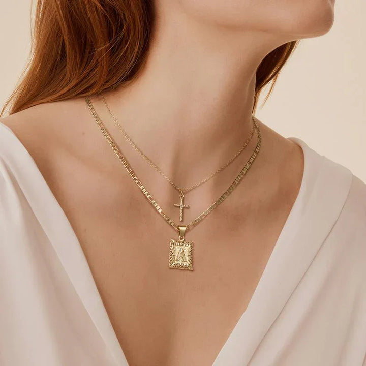 Collier Initial Croisée | Or