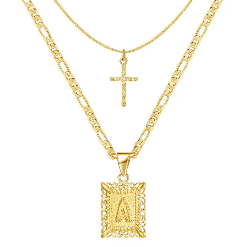Collier Initial Croisée | Or