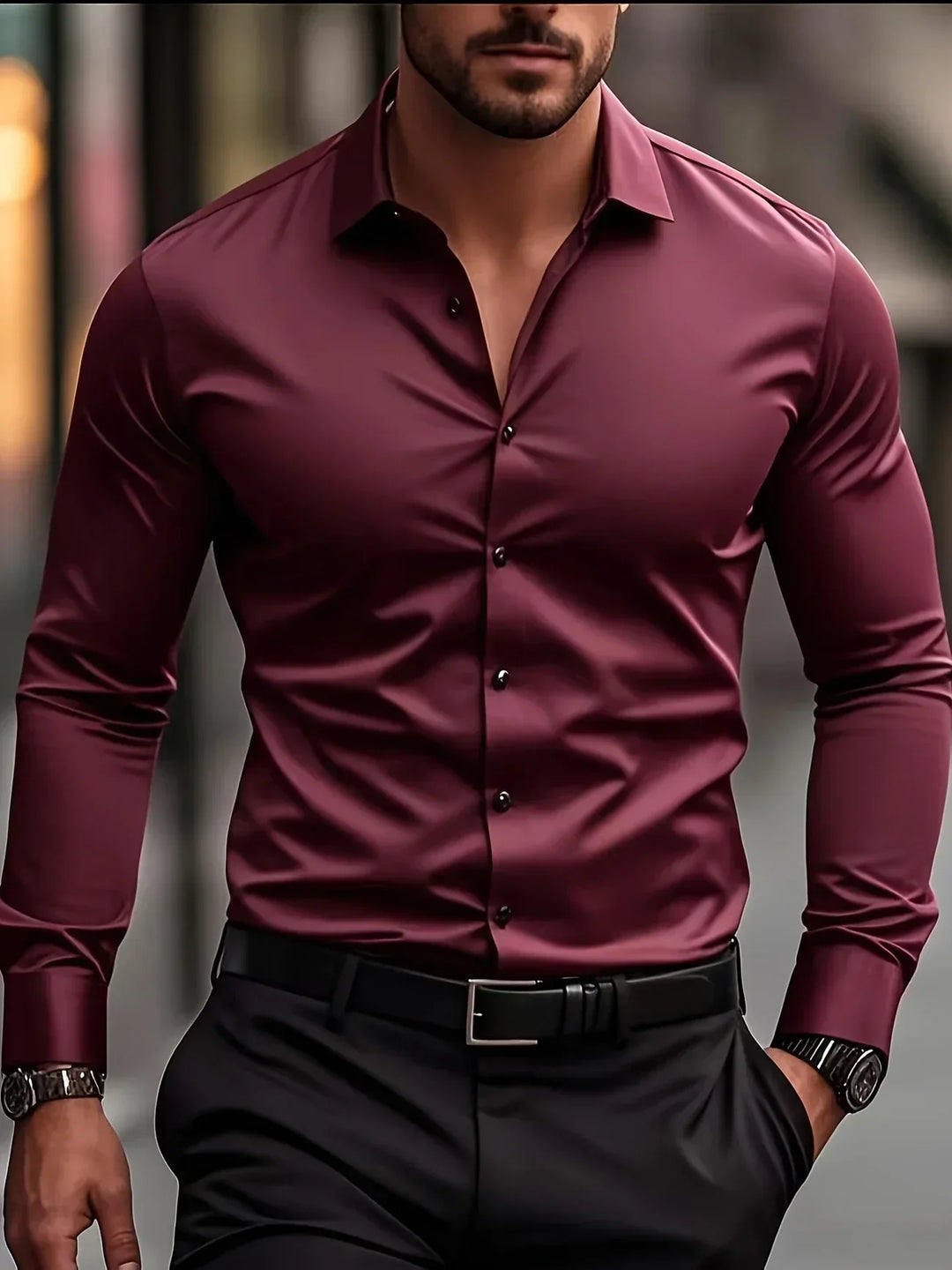 Savrani™ | Chemise élégante à manches longues avec boutons