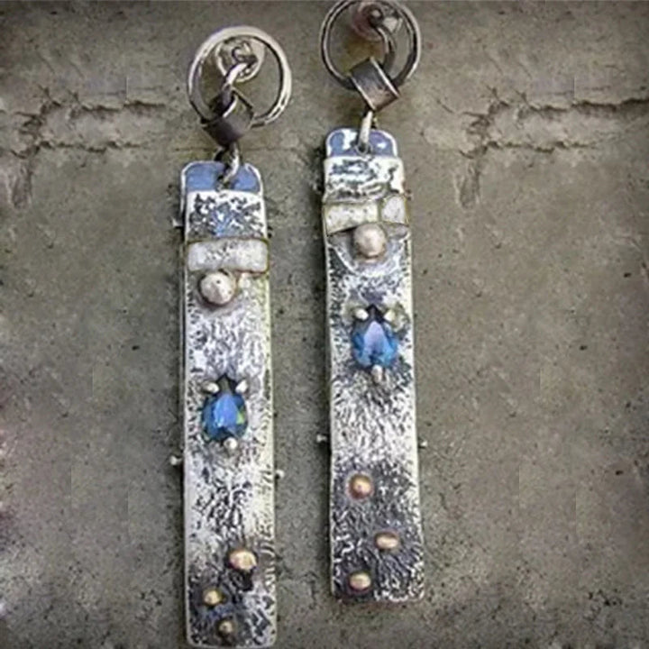 Luna™ | Boucles d'oreilles en pierre bleue artisanales