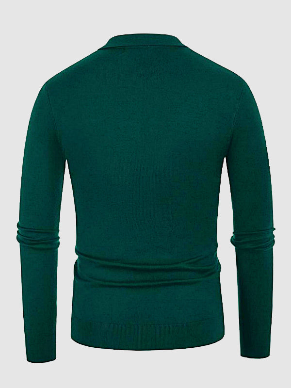 Pull décontracté à col en V pour homme en jacquard rayé