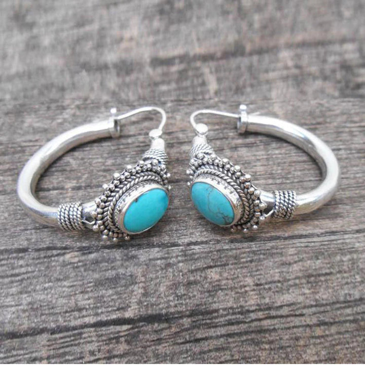 Luna™ | Boucles d'oreilles vintage en turquoise élégantes