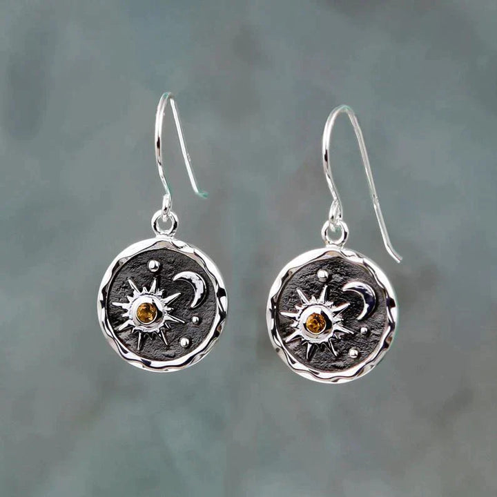 Luna™ | Boucles d'oreilles Boho Soleil & Lune