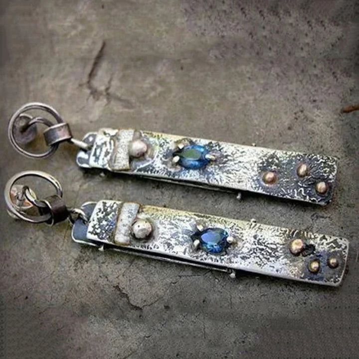 Luna™ | Boucles d'oreilles en pierre bleue artisanales