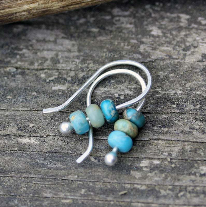 AquaBelle™ | Boucles d'oreilles en perles turquoise élégantes