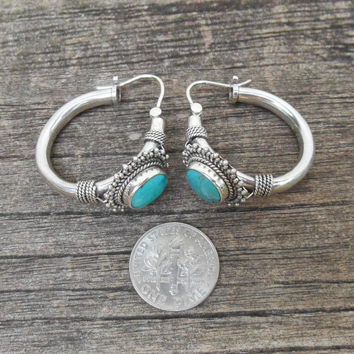 Luna™ | Boucles d'oreilles vintage en turquoise élégantes