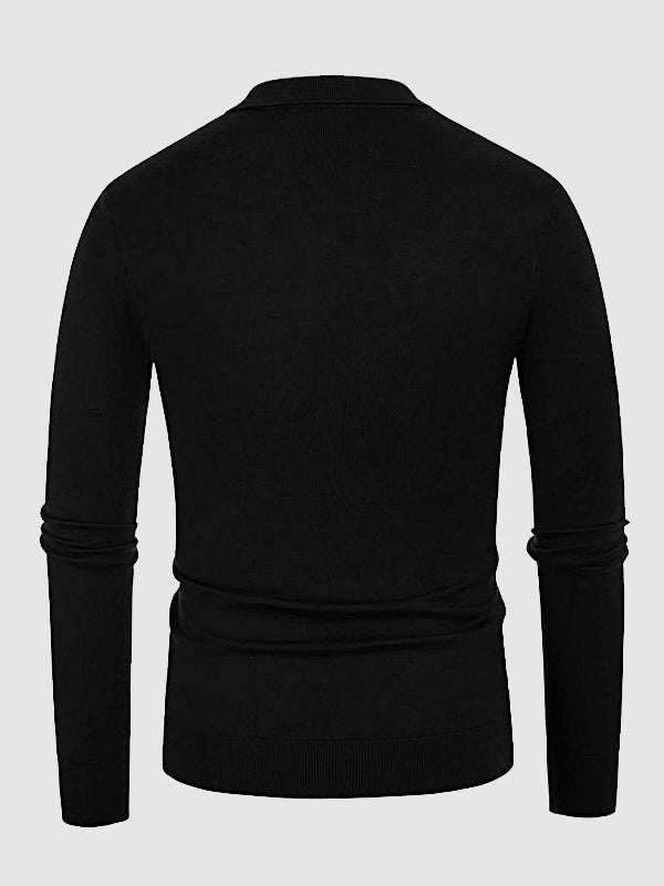 Pull décontracté à col en V pour homme en jacquard rayé