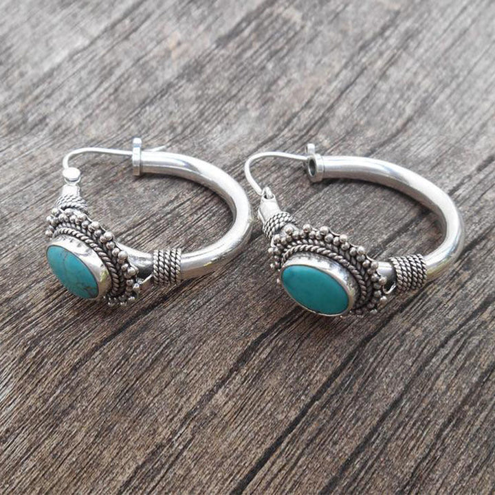 Luna™ | Boucles d'oreilles vintage en turquoise élégantes