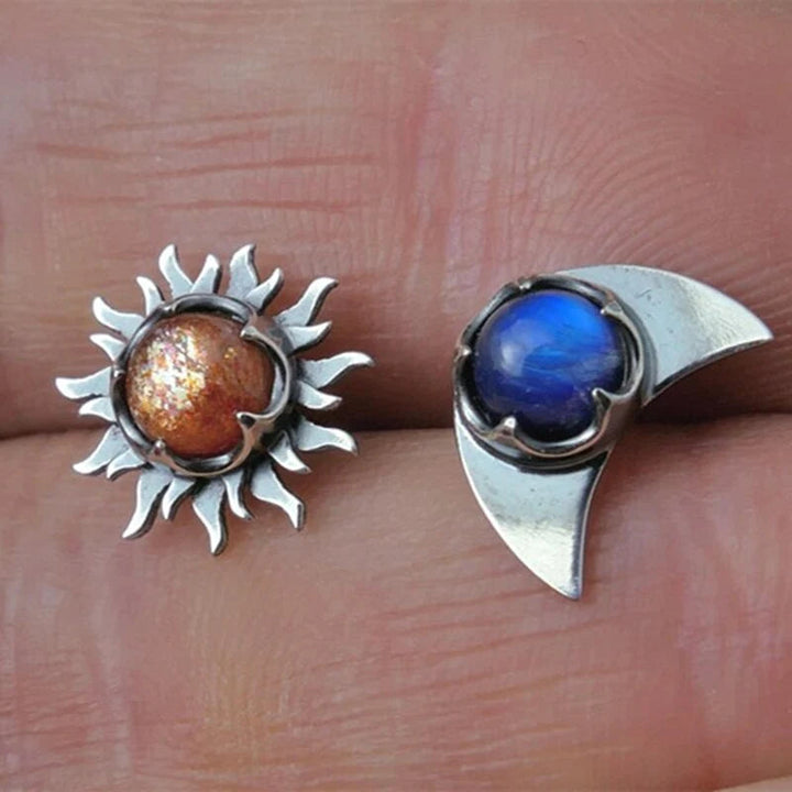 LunaSol™ | Boucles d'oreilles Élégantes Soleil et Lune