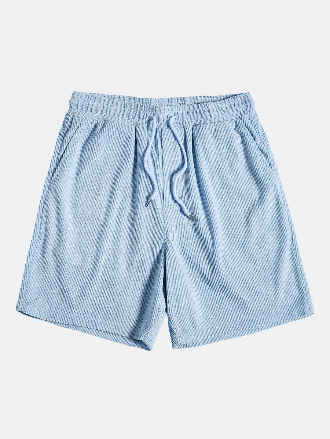 Chemise à manches courtes en velours côtelé avec boutons et shorts