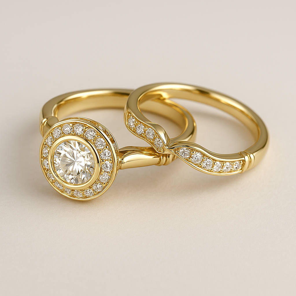 Luna™ | Ensemble de Bagues Vintage Élégantes en Or et Zircon
