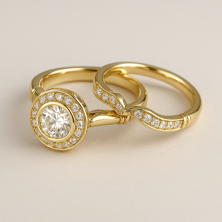 Luna™ | Ensemble de Bagues Vintage Élégantes en Or et Zircon