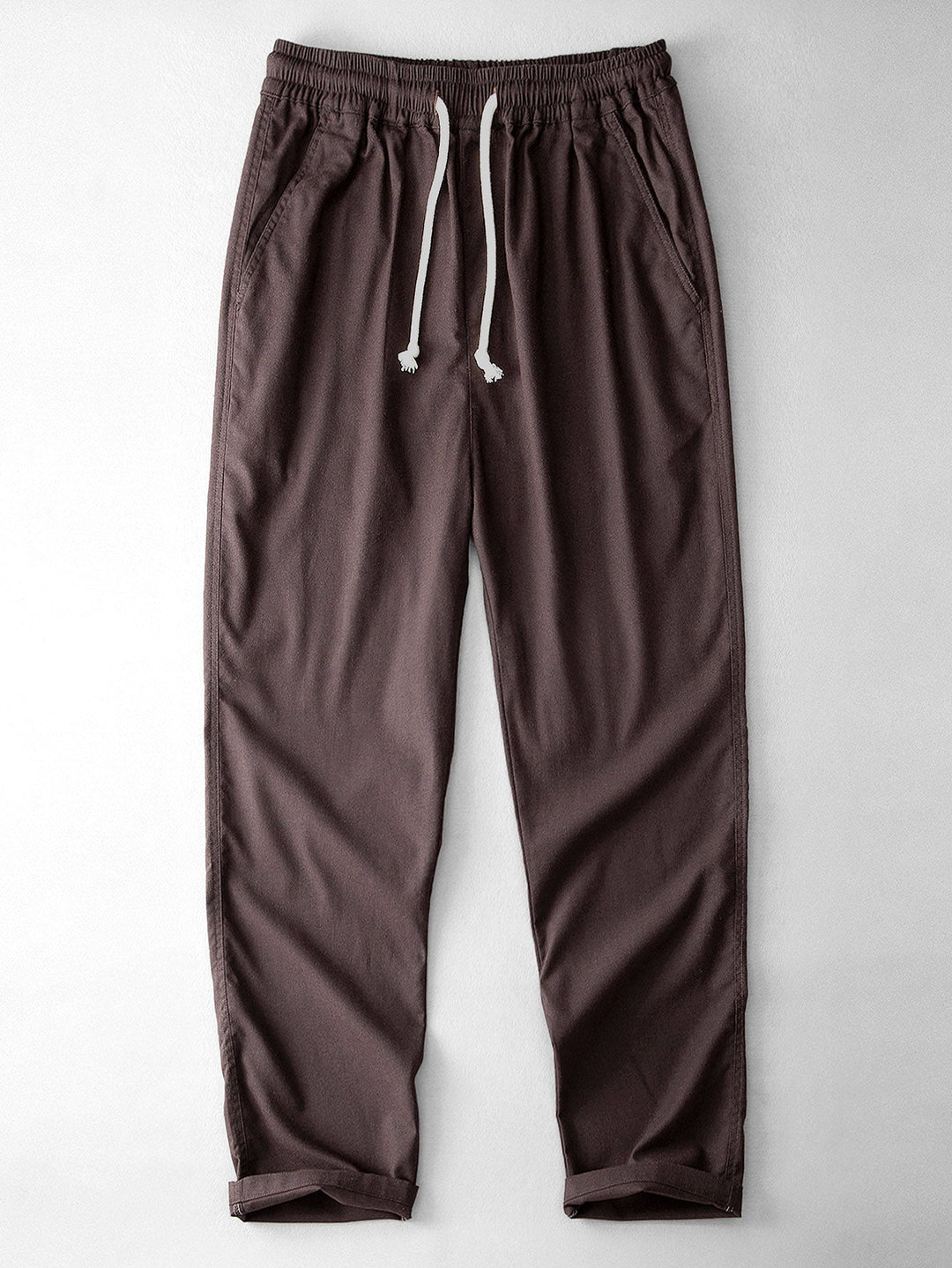 Pantalons en lin à jambe droite