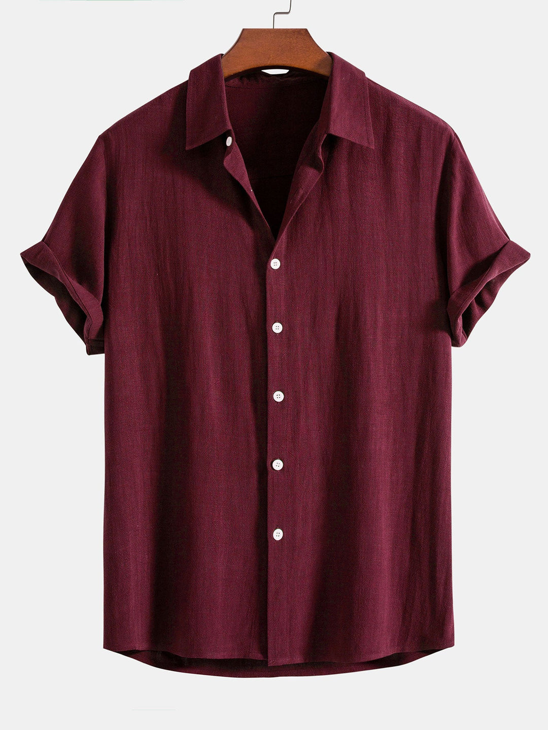 Chemise boutonnée en mélange de lin et de rayonne