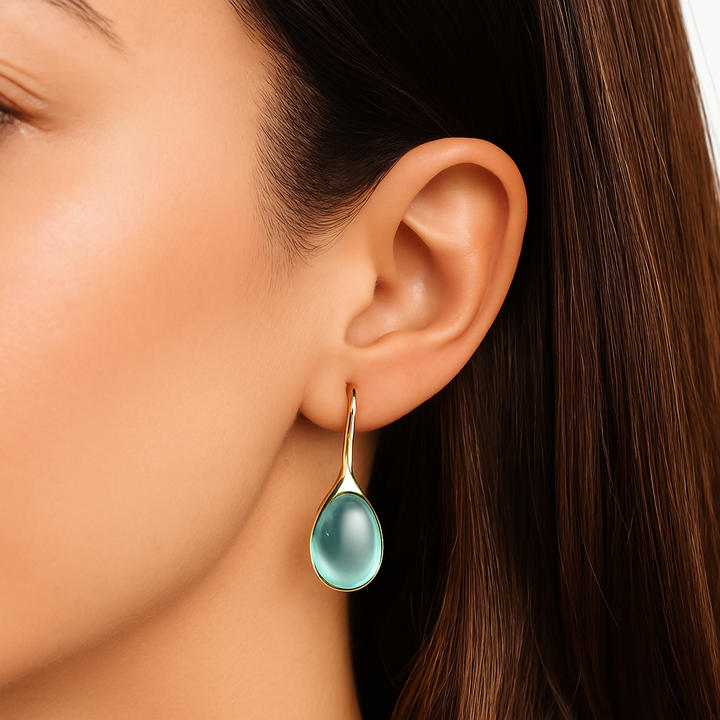 Celestia™ | Boucles d'Oreilles Élégantes en Or et Argent avec Cristaux