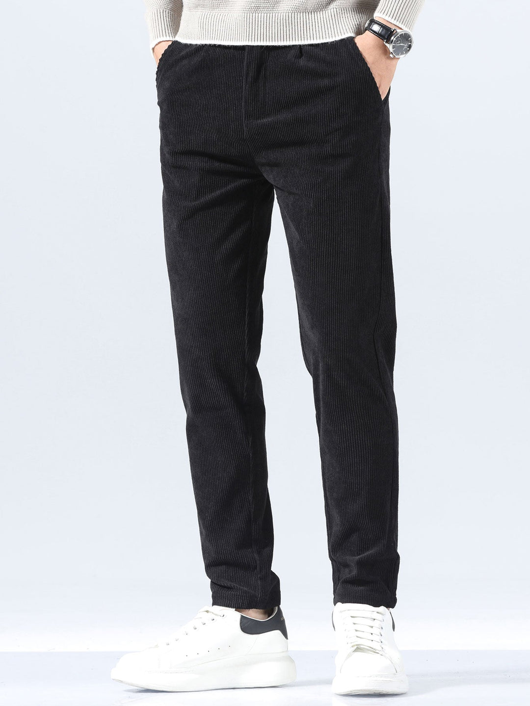 Pantalon en velours côtelé coupe slim