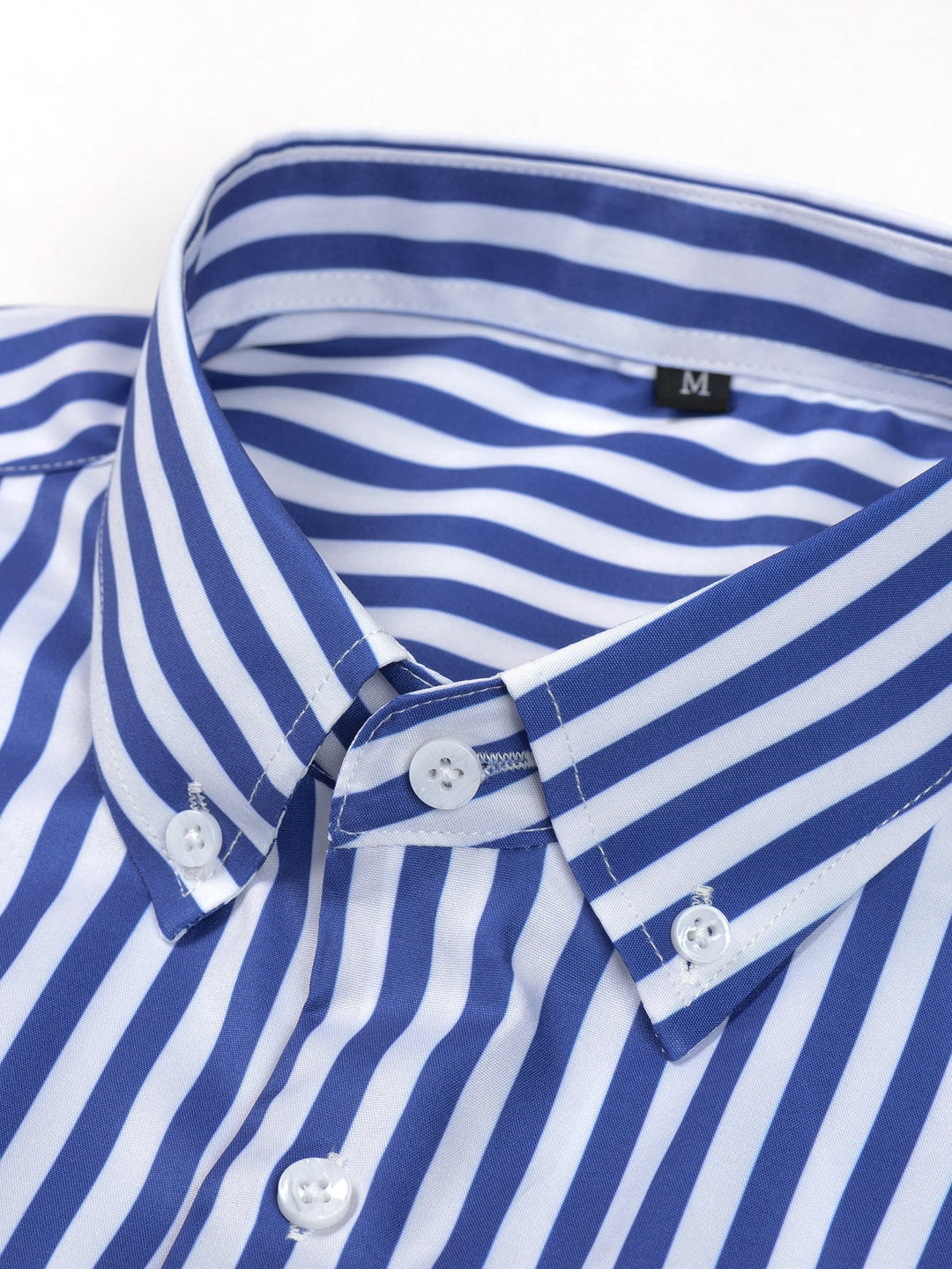 Chemise à rayures à manches longues avec boutons & pantalon fuselé slim fit