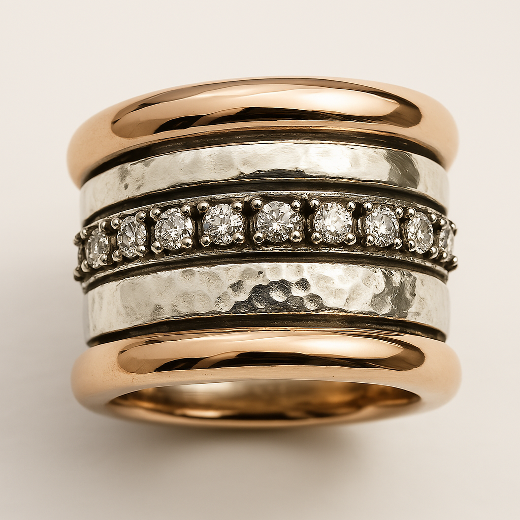 Luna™ | Bague Vintage Épaisse Superposée en Or