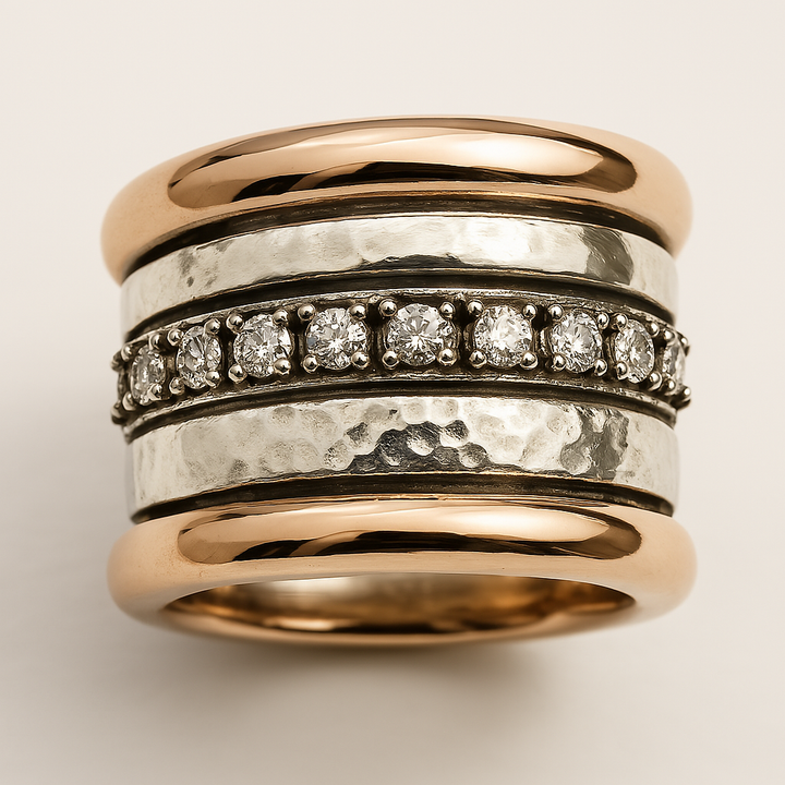 Luna™ | Bague Vintage Épaisse Superposée en Or