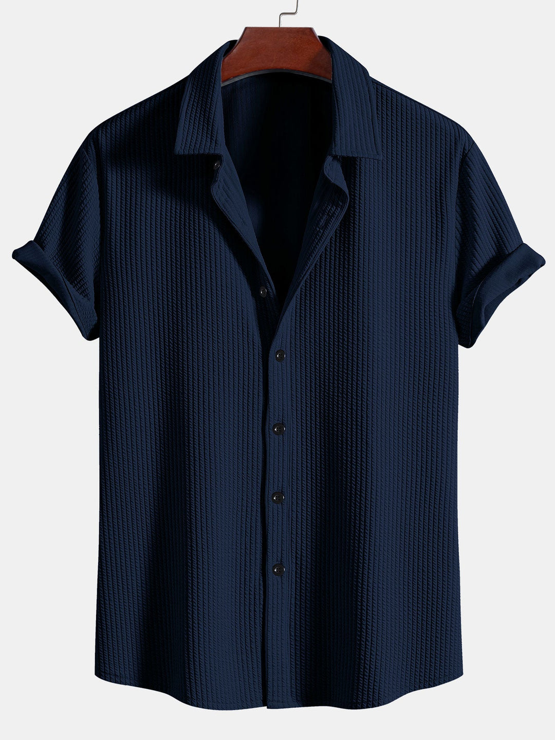 Chemise boutonnée à côte musculaire