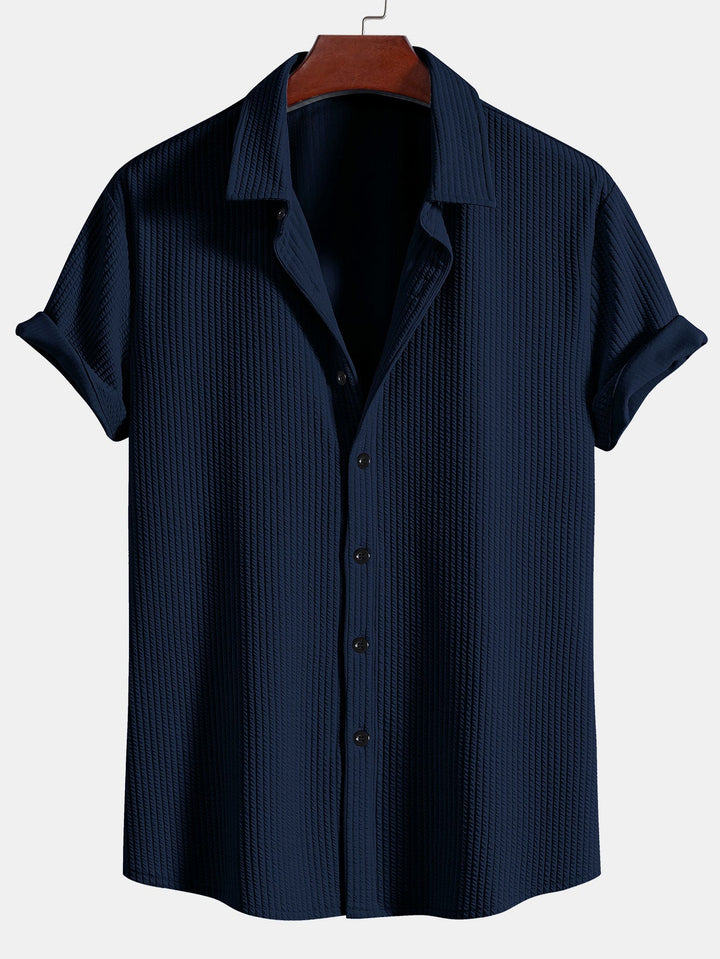 Chemise boutonnée à côte musculaire