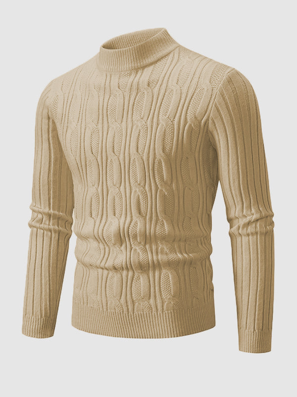 Pull en maille torsadée pour hommes
