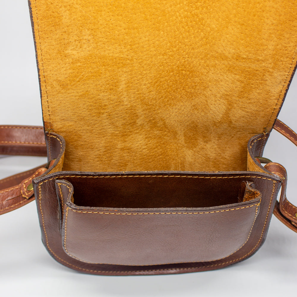 Sac à bandoulière brun