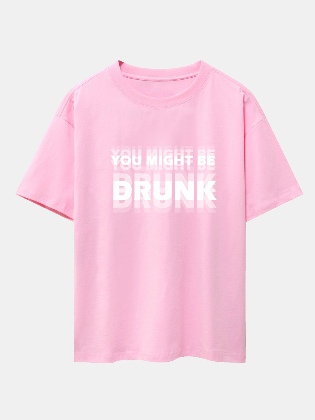 T-shirt oversize à épaules tombantes "You Might Be Drunk Print"