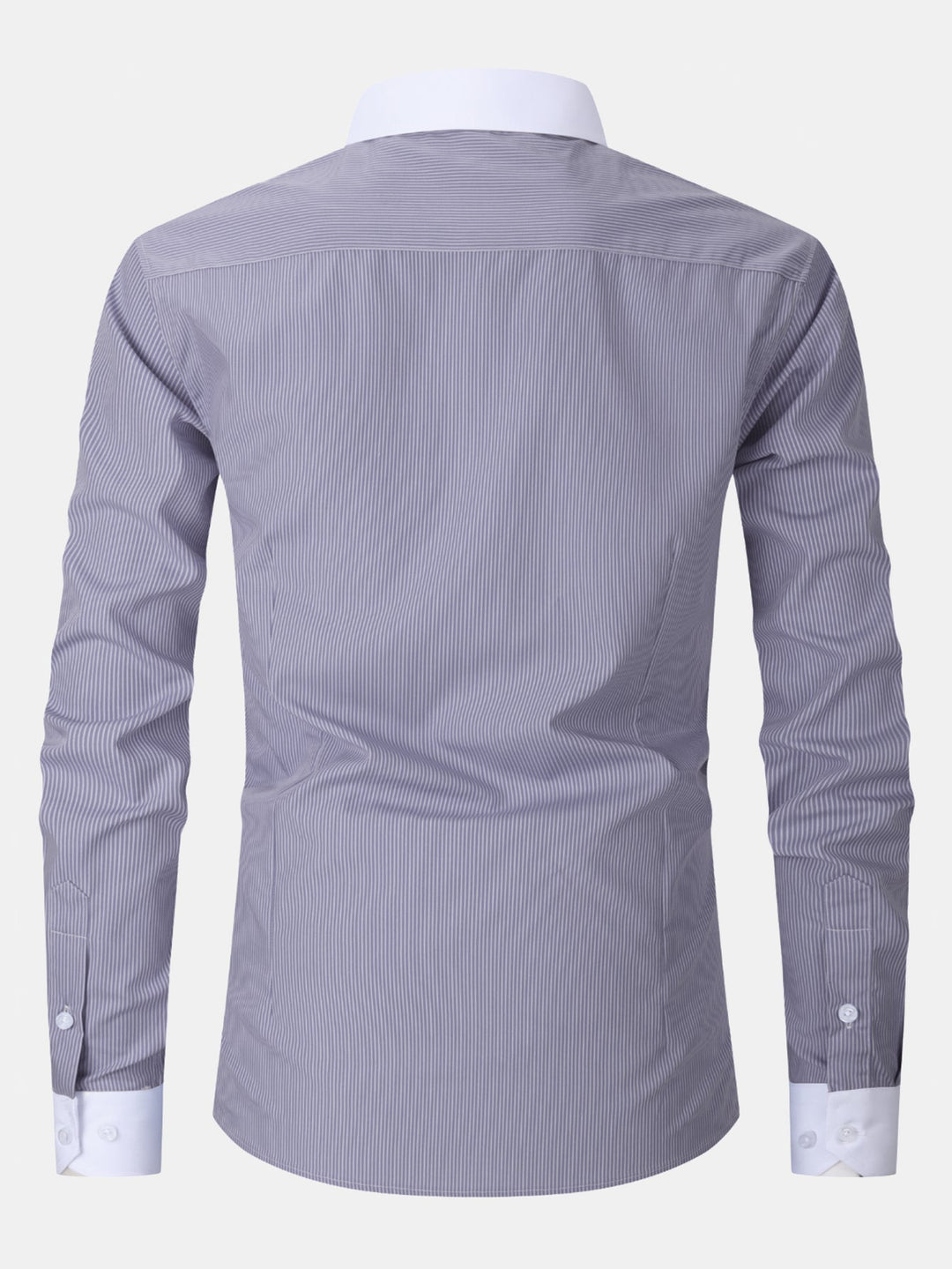 Chemise habillée à col contrasté rayé