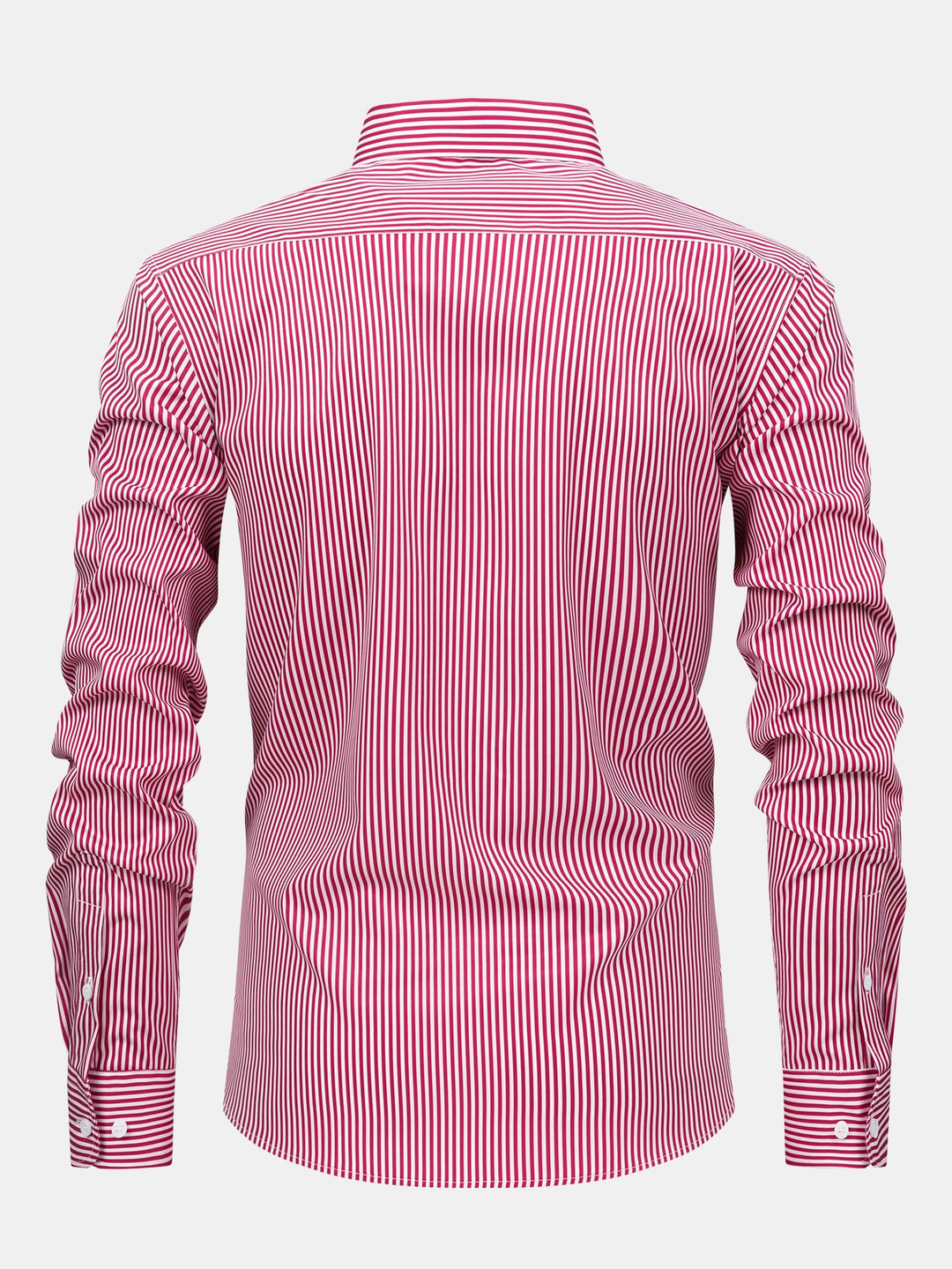 Chemise à rayures à manches longues avec boutons & Pantalon droit à taille élastique