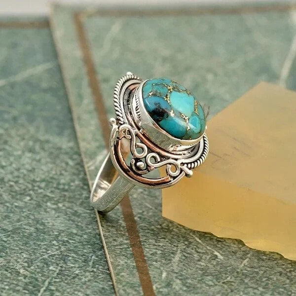 Ayla™ | Bague Boho Turquoise Élégante