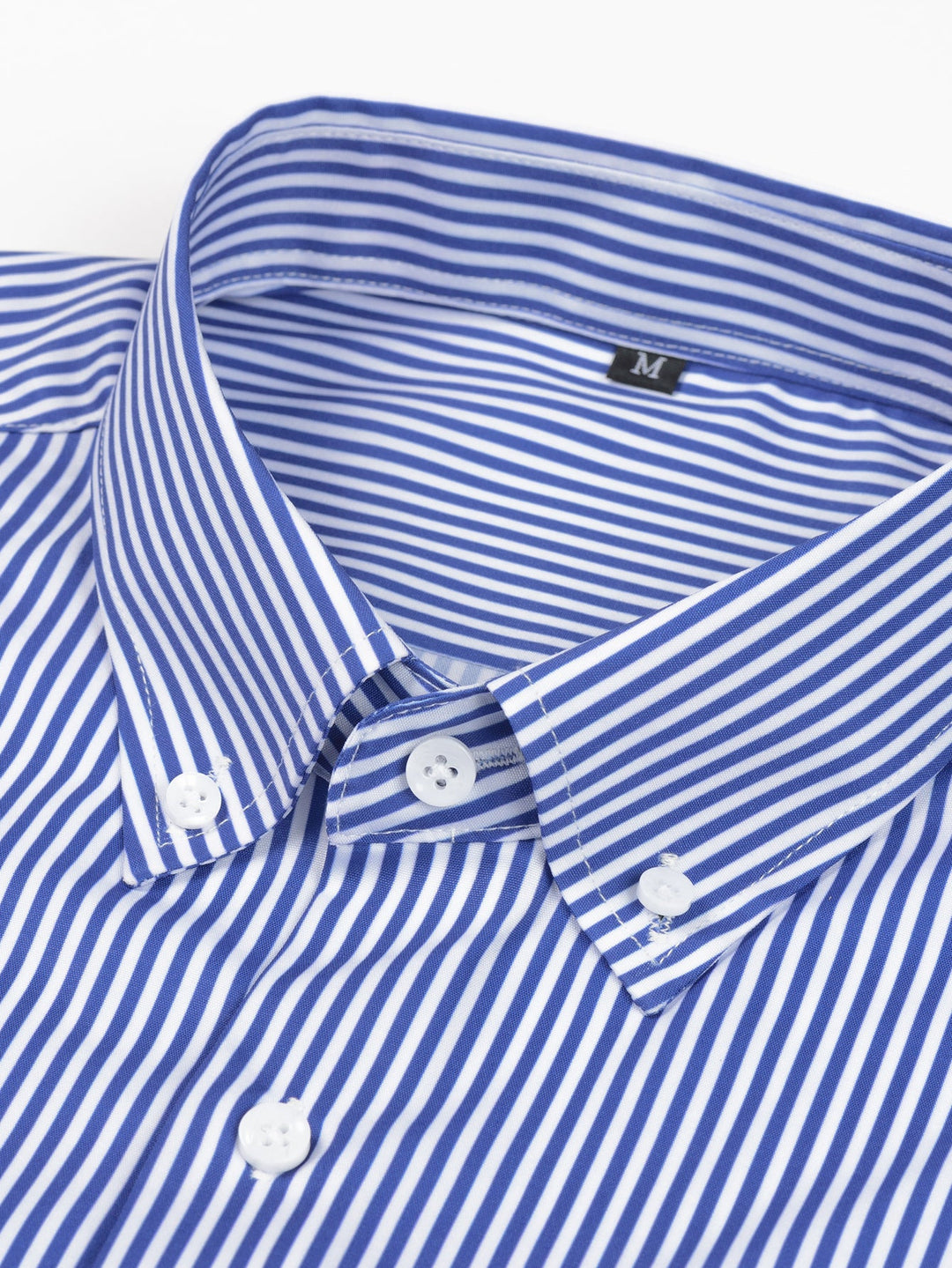 Chemise à rayures à manches longues avec boutons & Pantalon droit à taille élastique