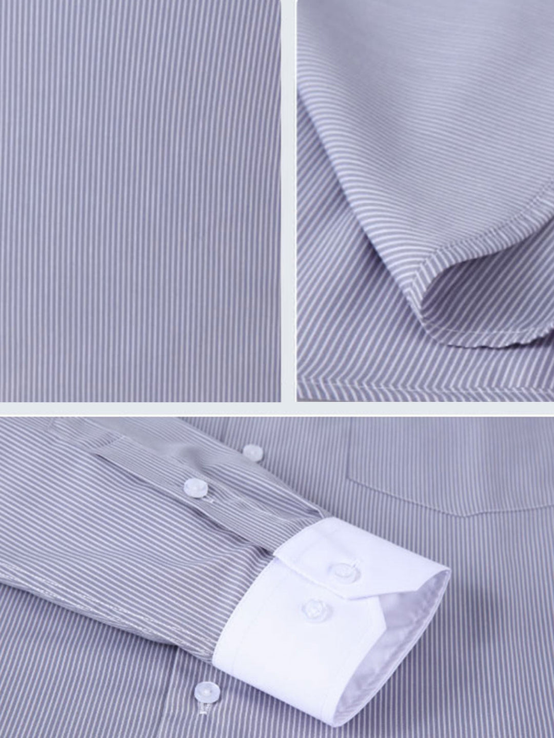 Chemise habillée à col contrasté rayé