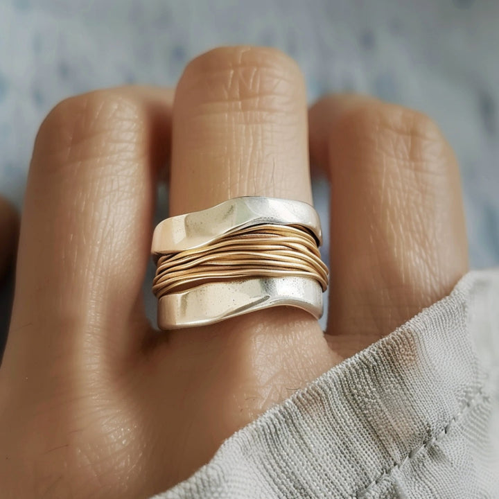 Aurelien™ | Bague Élégante en Argent et Or