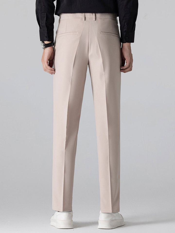Chemise à rayures à manches longues avec boutons & pantalon fuselé slim fit