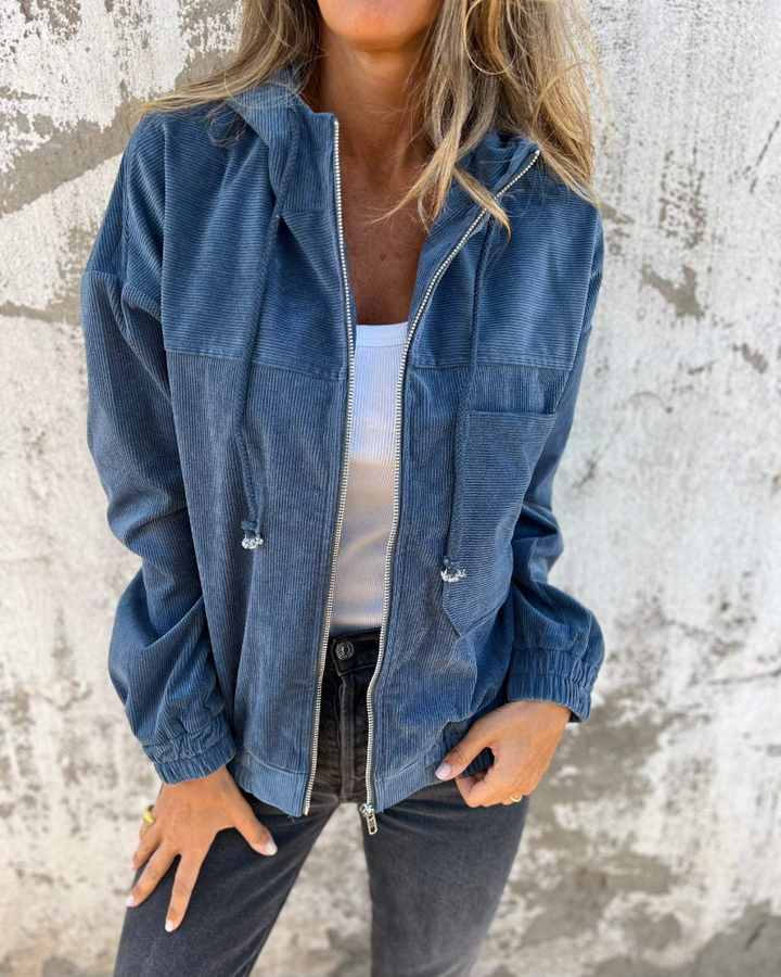Elly™ | Veste zippée à capuche élégante