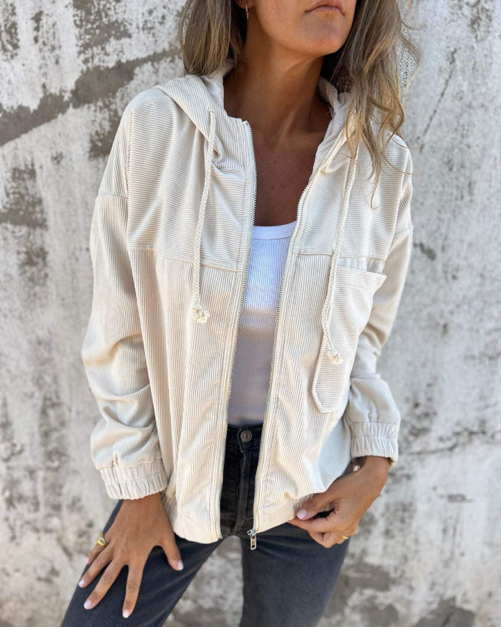 Elly™ | Veste zippée à capuche élégante