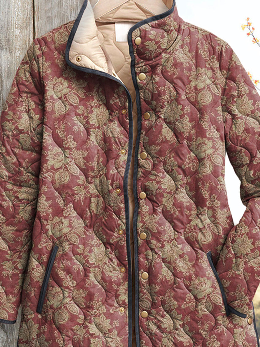 Veste Femme à Imprimé Floral Rétro