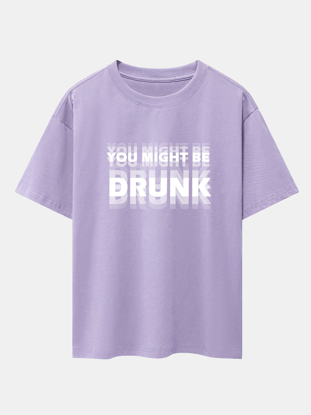 T-shirt oversize à épaules tombantes "You Might Be Drunk Print"