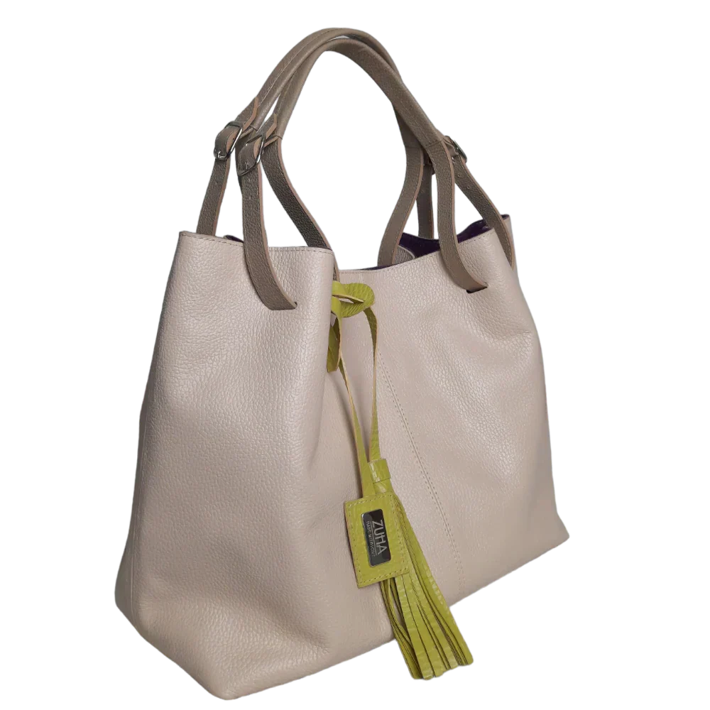 Sac à main en cuir Adelle Nude pour femmes