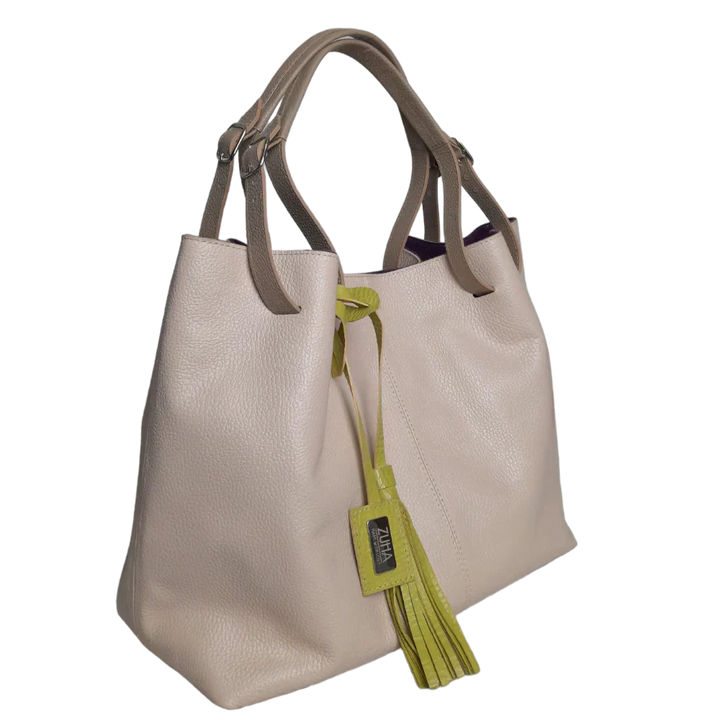 Sac à main en cuir Adelle Nude pour femmes