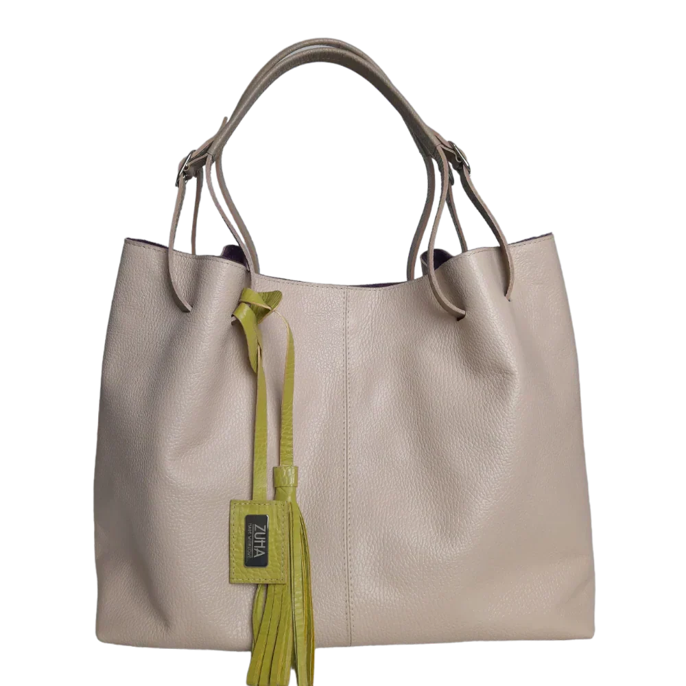Sac à main en cuir Adelle Nude pour femmes
